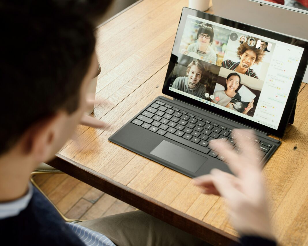 Remote working online video call