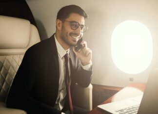 How Does VoIP Enable Mobility in Communication? Man flying on phone