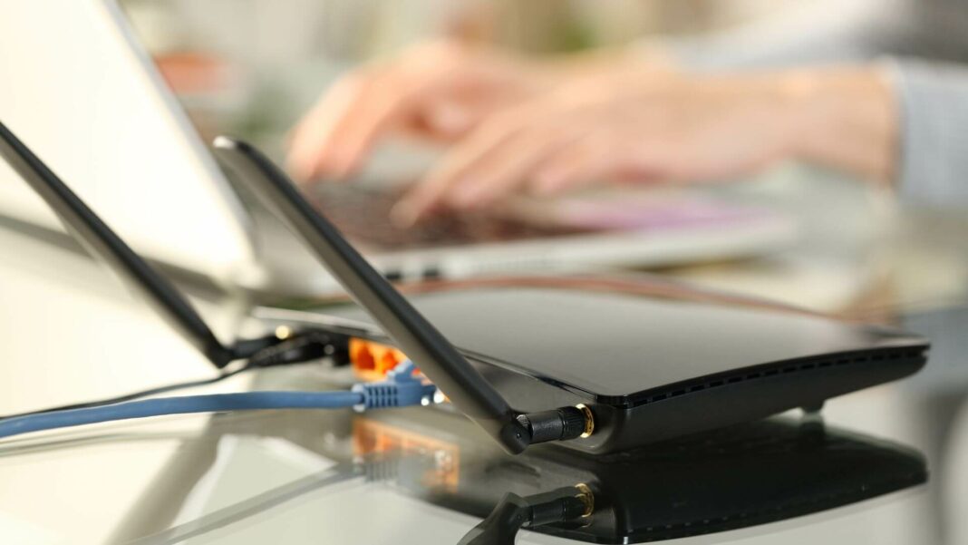 Broadband Router On Desk