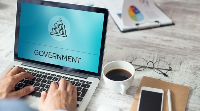 Can Broadband Improve Access to Government Services? Government Portal On Laptop