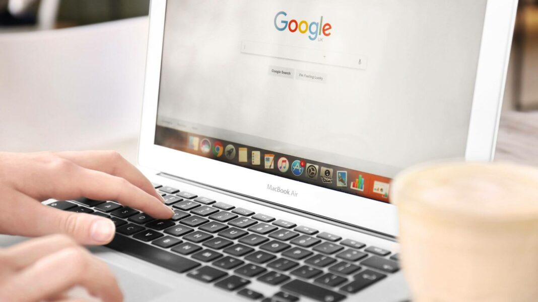 Laptop Showing Google Search Engine