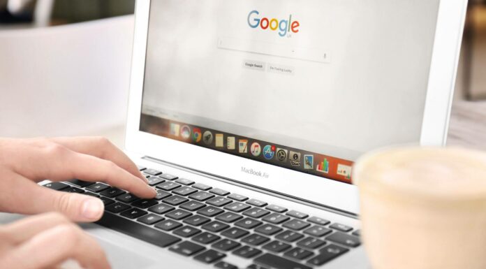 How Mobile Broadband Improves Access to Educational Resources Laptop Showing Google Search Engine
