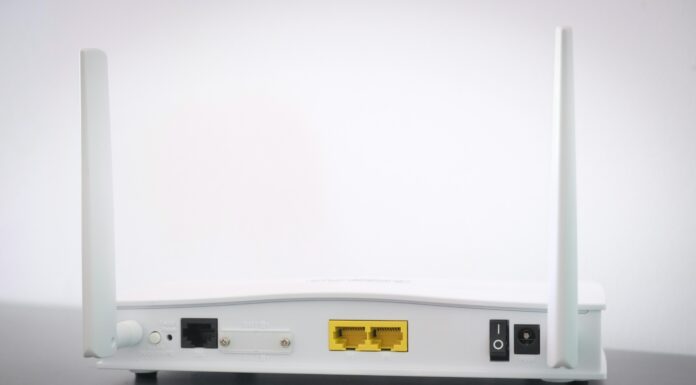 Is Mobile Broadband a Viable Alternative to Fixed-Line Internet? Photo of the back of a white wifi router