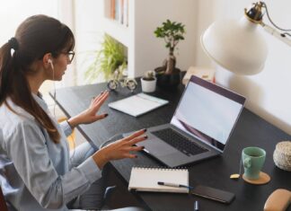 How Does Broadband Influence Telecommuting Trends? Woman Working From Home