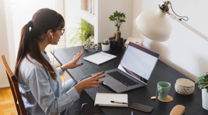 How Does Broadband Influence Telecommuting Trends? Woman Working From Home