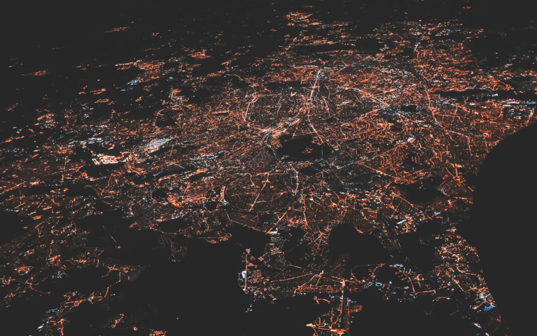 mesh network over city lights