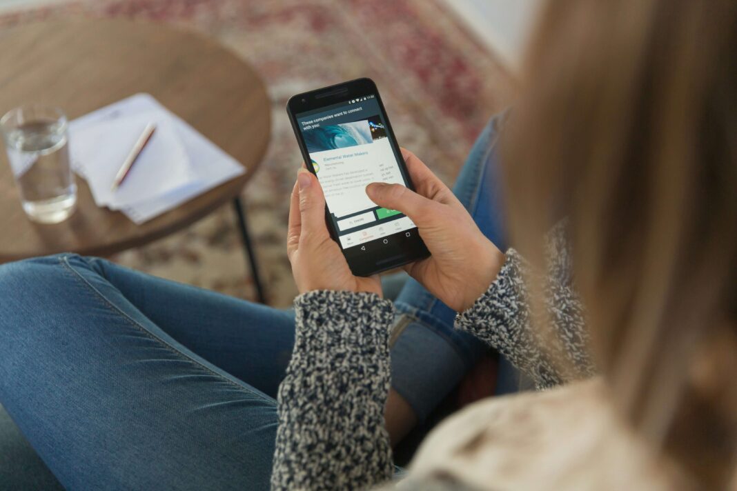 mobile connected to home smart device