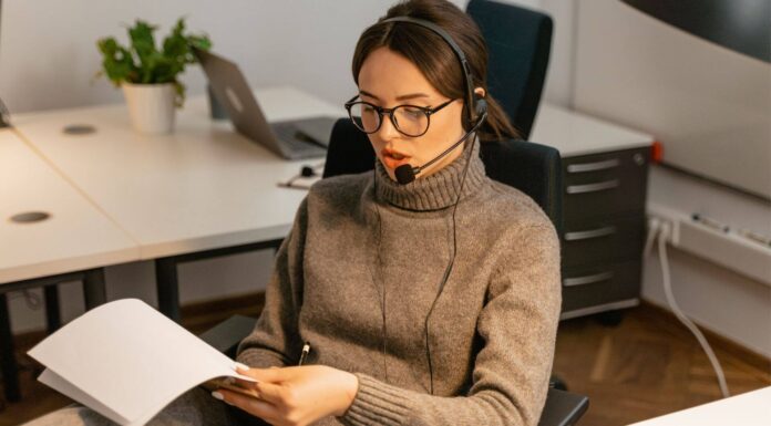 What Are The Common VoIP Setup Mistakes To Avoid? Woman Using Headset