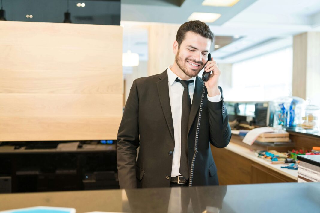 multi-line phone system company reception
