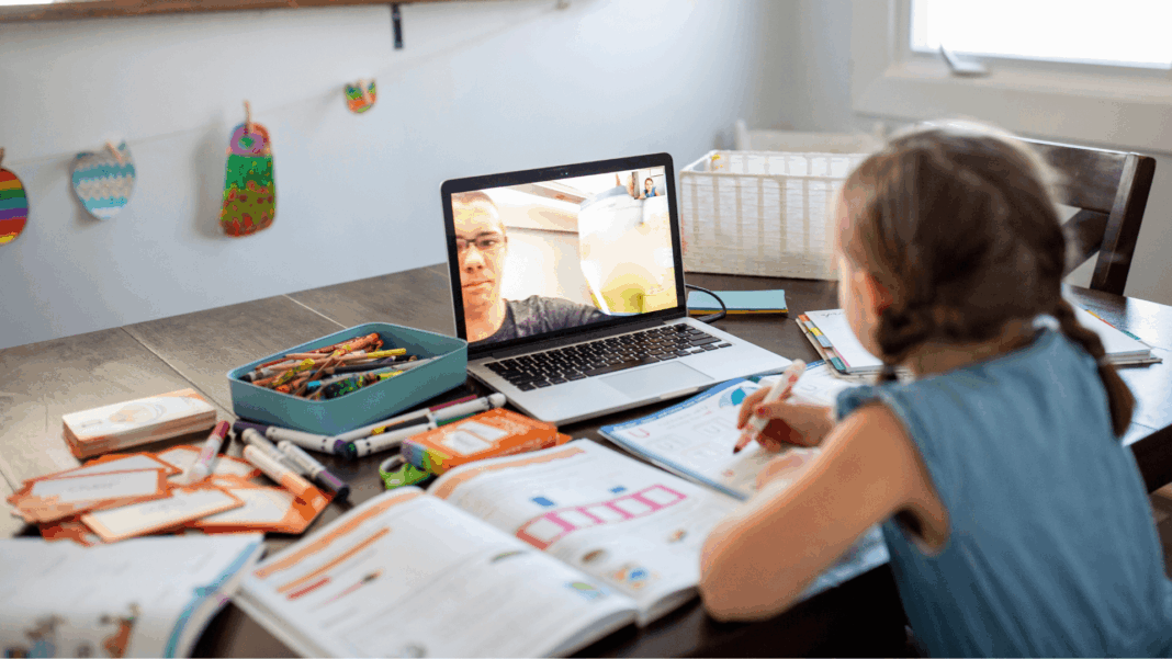 remote learning on computer