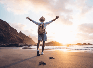 eSIMs: A Game-Changer For Remote Work And Business Travel Traveller on beach care free