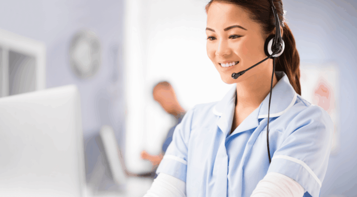 Secure VoIP Solutions For UK Hospitals And Medical Centres Nurse-using-headset