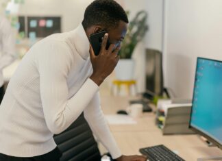 VoIP In The Automotive Industry using-voip-phone-in-office