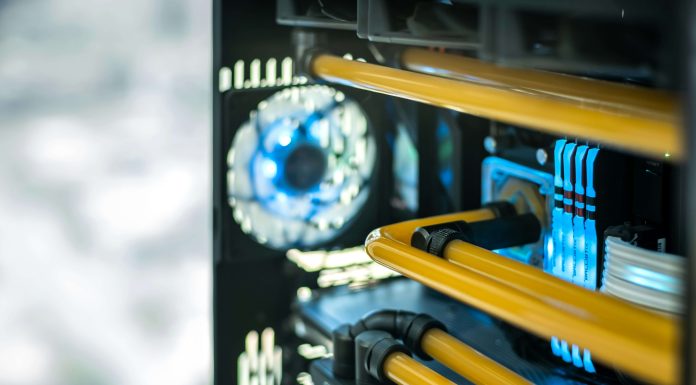 What Is The Role of Broadband in Cryptocurrency Mining Close-up-of-a-high-end-custom-computer-tower-featuring-internal-cooling-tubes
